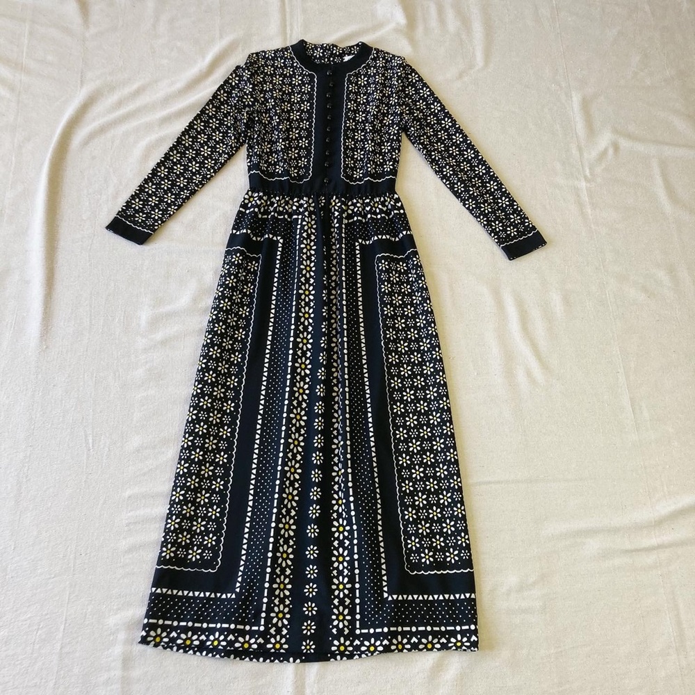 VTG 70’s Floral Cottagecore Style Maxi Dress